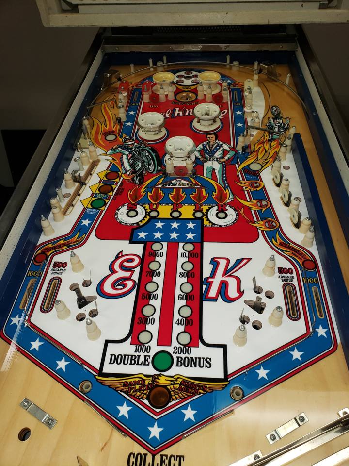 Bally Evel Knievel, 1977 · Parts going onto the new playfield